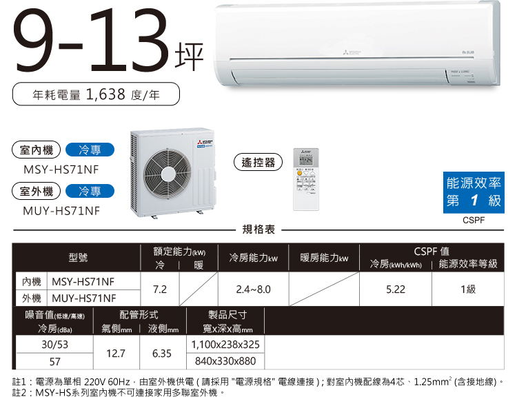 靜音大師HS MSY-HS 9-13坪