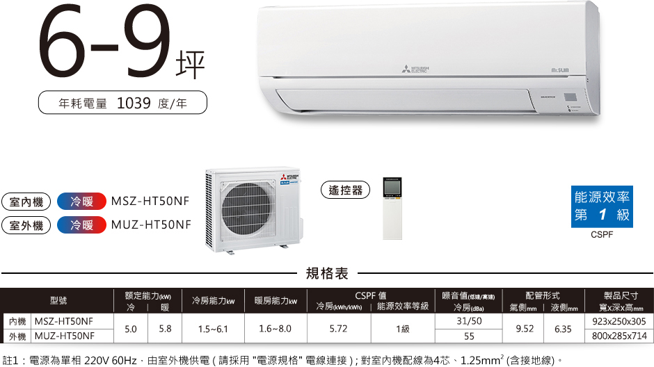 靜音大師HT MSY-HT 6-9坪