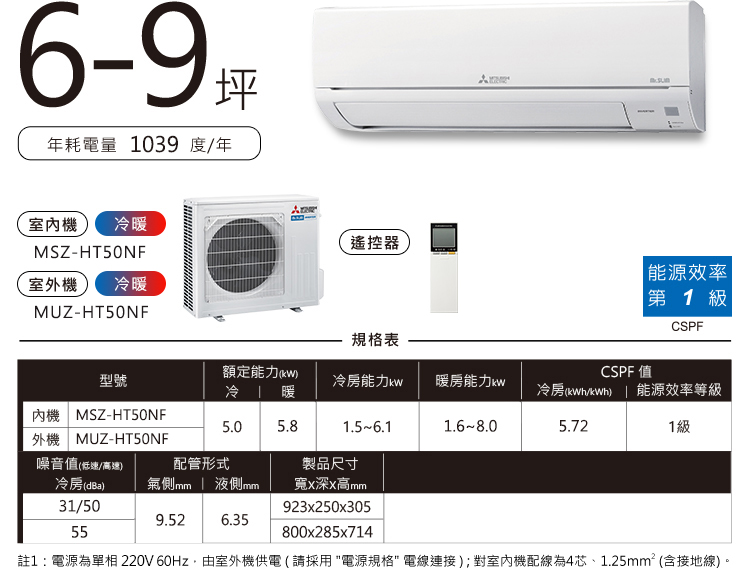 靜音大師HT MSY-HT 6-9坪