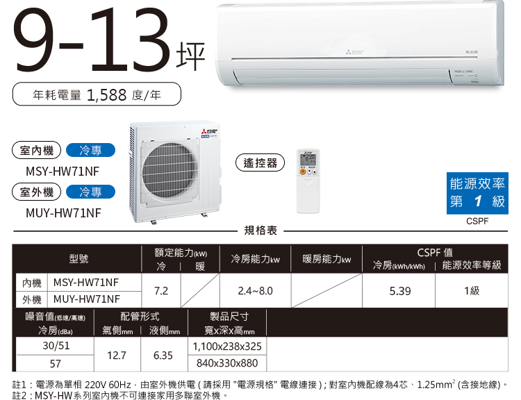 靜音大師HW MSY-HW 9-13坪